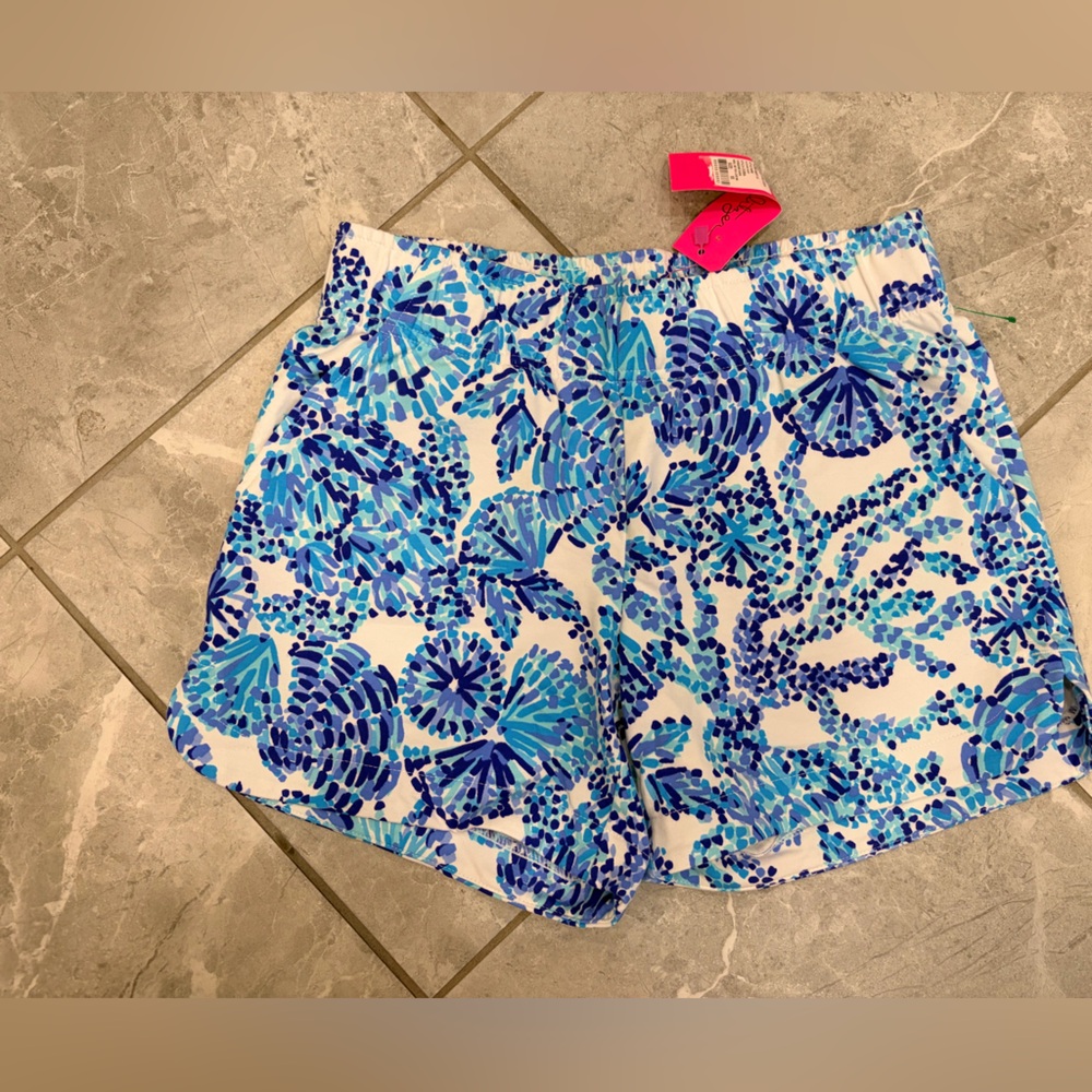 Pulitzer XS Kylar Knit Short in "Shell Me You Love Me" - turquoise oasis shell